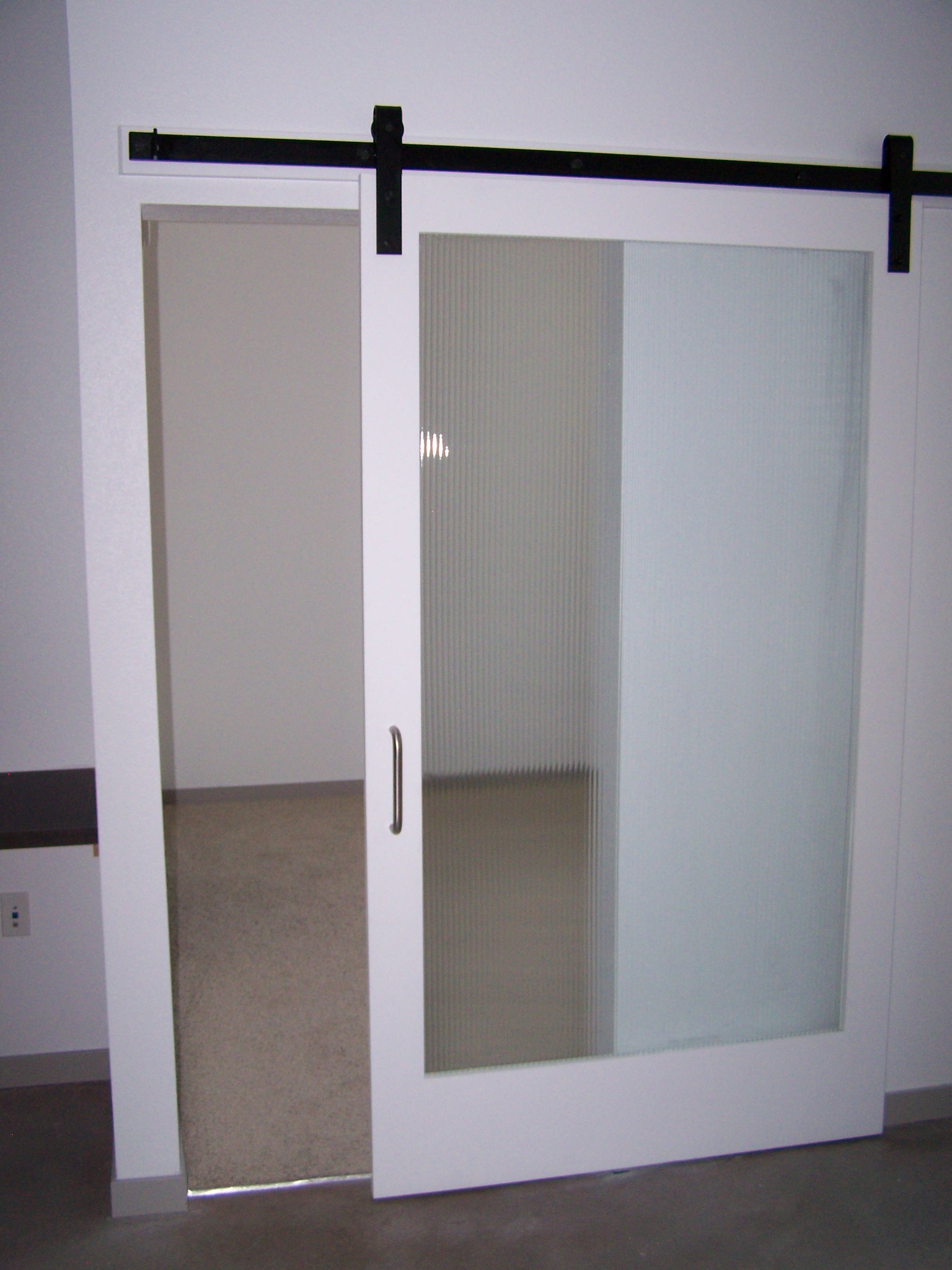 Glass Barn Doors Interior