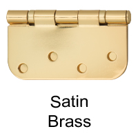 Satin Brass | Rounded Corner Hinge